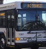 front of AC transit bus