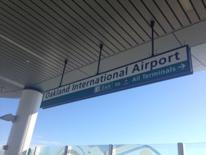 sign for the oakland international airport