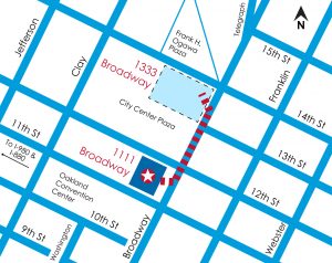 map of office location with cartoon gridlines