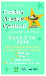 golden sneaker contest flyer with a five point star