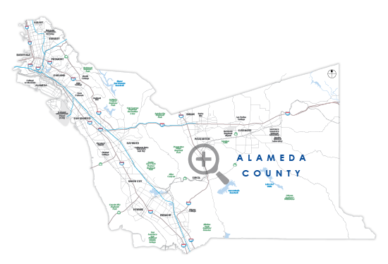 Alameda County map