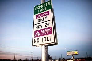 580 HOV Toll Sign