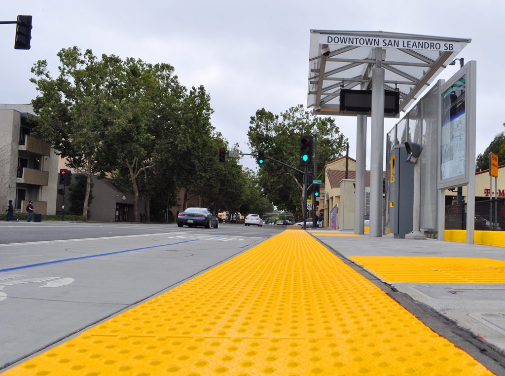 AC Transit Bus Rapid Transit Downtown San Leandro stop