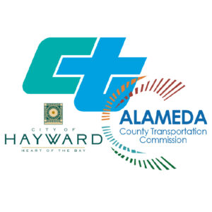 Caltrans, Alameda CTC and Hayward logo trio