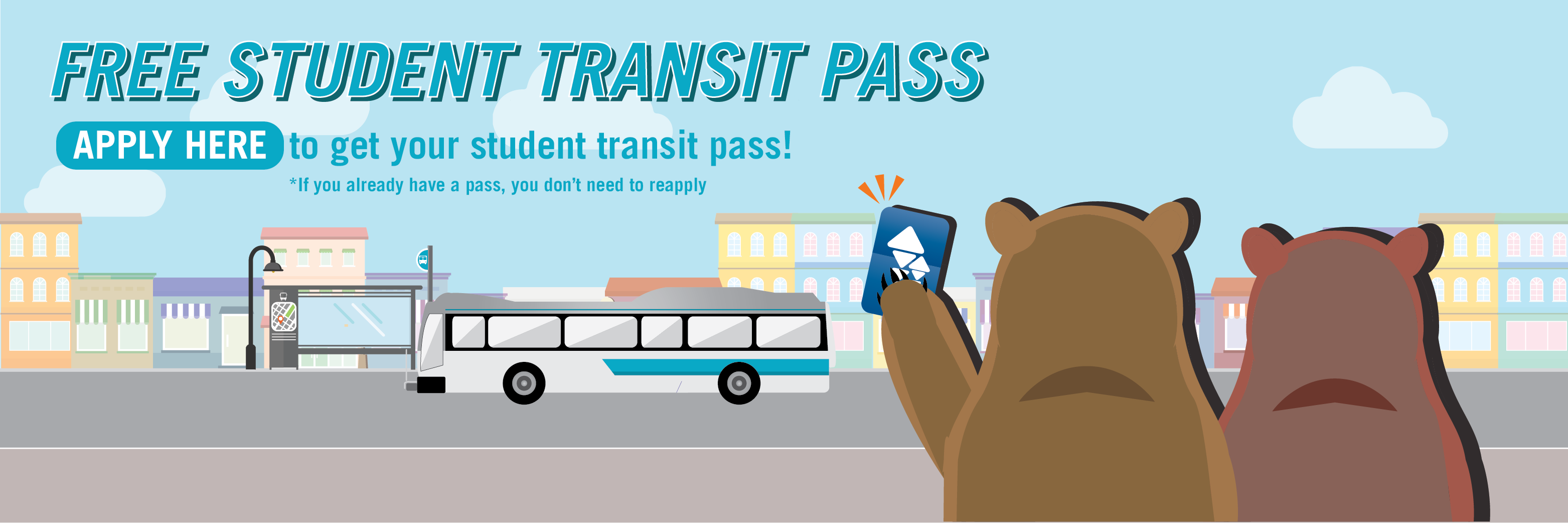 Student Transit Pass Program 2022-2023 school year banner