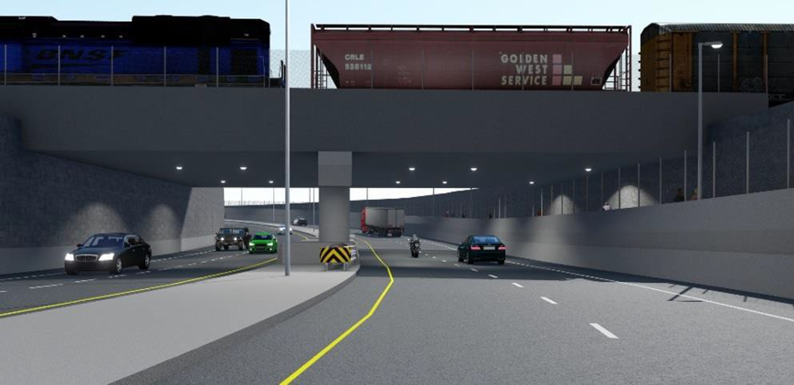 Rendering of Port of Oakland 7th Street Grade Separation East Project