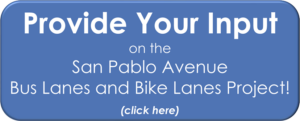 San Pablo Avenue Provide Your Input graphic