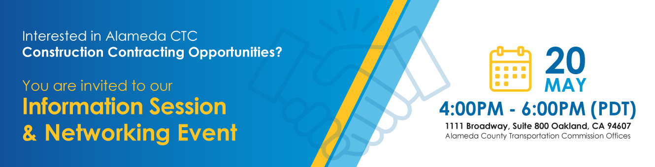 Click to learn more Upcoming contracting opportunities with Alameda CTC banner