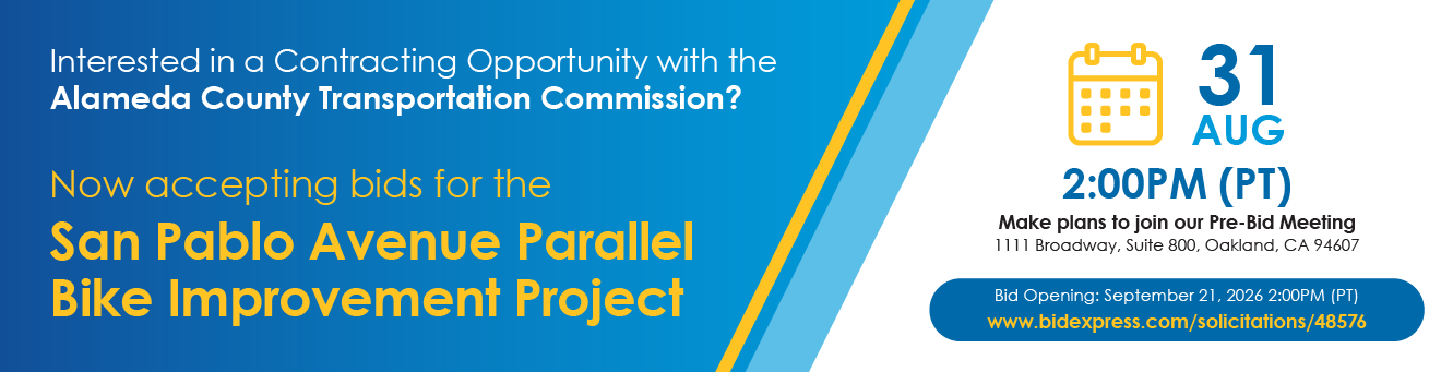 Go to the "San Pablo Avenue Parallel Bike Improvement Project" Bid